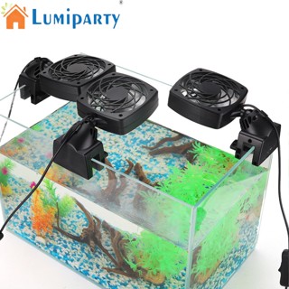 Lumiparty พัดลมระบายความร้อนไฟฟ้า ขนาดเล็ก ปรับความเร็วลมได้ อุปกรณ์เสริม สําหรับตู้ปลา