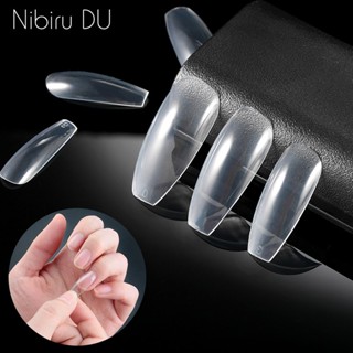 ข้อเสนอพิเศษ เล็บปลอมอะคริลิคใส สไตล์ฝรั่งเศส สําหรับตกแต่งเล็บปลอม DIY 600 ชิ้น