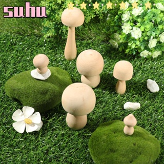 Suhuhd ตุ๊กตาไม้ รูปเห็ด ขนาดเล็ก สําหรับตกแต่งบ้าน DIY