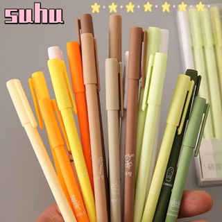 Suhuhd ปากกาเจล พลาสติก สีดํา ไล่โทนสี 6 ชิ้น ต่อชุด