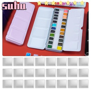 Suhuhd ชุดถาดเปล่า พลาสติก ใช้ซ้ําได้ สําหรับสีน้ํา น้ํามัน DIY