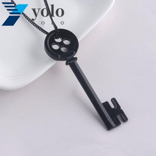 Yolo จี้กุญแจ ทรงกลม สีดํา เครื่องประดับ สําหรับผู้หญิง ของขวัญ ปาร์ตี้ กลางแจ้ง โครงกระดูก