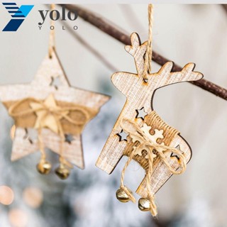 Yolo จี้รูปกวางน่ารัก แฮนด์เมด DIY สําหรับตกแต่งบ้าน ต้นคริสต์มาส