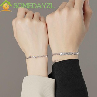 Somedayzl สร้อยข้อมือคู่ หรูหรา ปรับได้ กิ่งไม้ คนรัก ปาร์ตี้ ของขวัญ ทองแดง สไตล์เกาหลี สายรัดข้อมือ