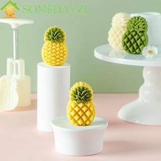 Somedayzl แม่พิมพ์ขนมไหว้พระจันทร์ รูปสับปะรด 3D DIY