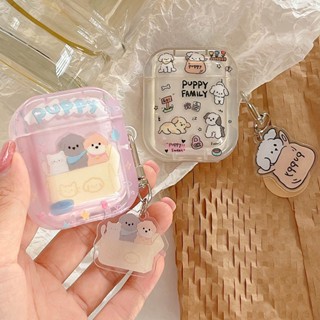 เคสหูฟัง แบบนิ่ม ลายการ์ตูนสุนัข แมวน่ารัก สําหรับ AirPods 3 Pro2 Air Pods 2 Pro