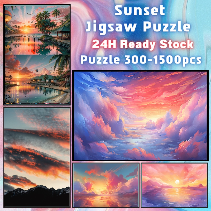 📣พร้อมส่ง📣【Sunset】jigsaw puzzle-จิ๊กซอว์-300-1000-ชิ้น- ชิ้นของเด็ก จิ๊กซอว์ไม้ 1000 ชิ้น จิ๊กซอว์ 1000 ชิ้นสำหรับผู้ใหญ่ จิ๊กซอ จิ๊กซอว์ 500 ชิ้น🧩1 จิ๊กซอว์ 1000 ชิ้น สำหรับ ผู้ใหญ่ ตัวต่อจิ๊กซอว์ จิ๊กซอว์ การ์ตูน