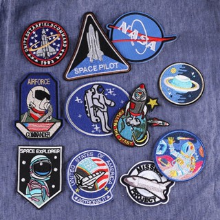 แผ่นแพทช์สติกเกอร์ ปักลายนักบินอวกาศ สําหรับติดตกแต่งเสื้อผ้…