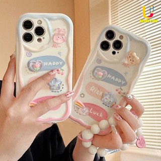 เคสโทรศัพท์มือถือนิ่ม ขอบโค้ง ลายตุ๊กตาหมีน่ารัก 3D พร้อมสายคล้องมือ สําหรับ VIVO Y16 Y22 Y22S Y02 Y12S Y35 Y56 Y02A Y12 Y20 Y15S Y15C Y21E Y21G Y91C Y21 DIY