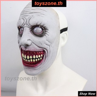 ใหม่ หน้ากากปีศาจฮาโลวีนสยองขวัญ Cos Smiling White Eye Exorcist (toyszone.th)