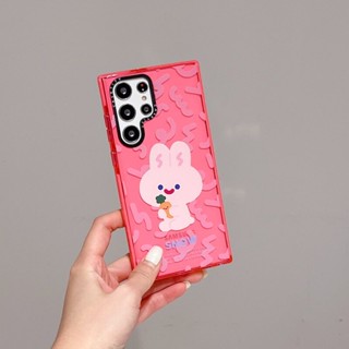 เคส Samsung S23 Ultra S22Ultra S21 S20+ S20Ultra S22Plus S23โทรศัพท์มือถือแบบนิ่ม หนา กันกระแทก ลายกระต่ายน่ารัก หลากสี สําหรับ