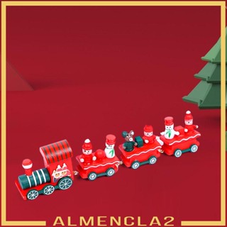 [Almencla2] รถไฟไม้ งานฝีมือ สําหรับตกแต่งบ้านฟาร์ม คริสต์มาส