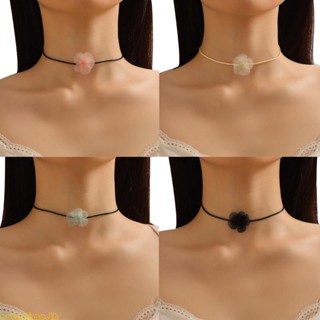 Time Choker สร้อยคอโชคเกอร์ ลูกไม้ ลายดอกไม้ ขนาดเล็ก ผูกโบว์ เซ็กซี่ สําหรับผู้หญิง