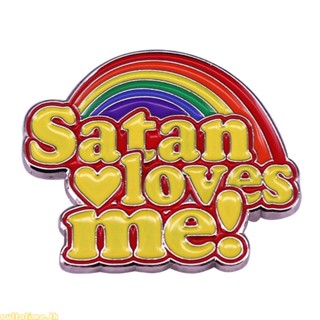 Time Satan Loves-Me เข็มกลัดโลหะ รูปหัวใจน่ารัก สร้างสรรค์ เครื่องประดับ สําหรับผู้ชาย และผู้หญิง