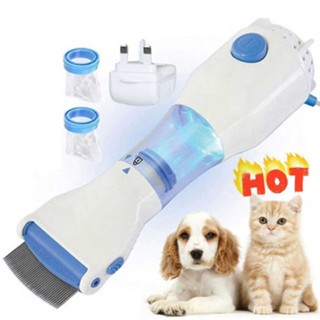 Electric Vacuum Flea Filter Remover Treatment Head Lice Nit Comb Brush Pet Dog