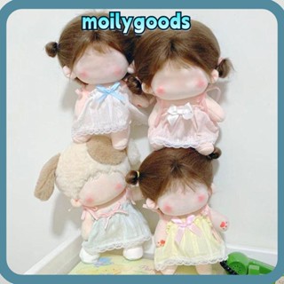 Moilyhd เสื้อผ้าตุ๊กตา ผ้าฝ้าย แฮนด์เมด สีสันสดใส ของขวัญ สําหรับตุ๊กตาไอดอล 10 ซม. 20 ซม.