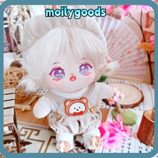 Moilyhd เสื้อยืดตุ๊กตา พร้อมหมวก จั๊มสูท ผ้าฝ้าย คุณภาพสูง 20 ซม. 1/12 BJD