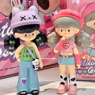 【 ของแท้ 】กล่องสุ่ม ตุ๊กตาแฟชั่น ลาย f.un Popcorn Sister molinta Gossip Club Series 5 Generation