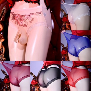 Sissy Pouch กางเกงชั้นใน กางเกงบ็อกเซอร์ ลูกไม้ เซ็กซี่ สําหรับผู้ชาย