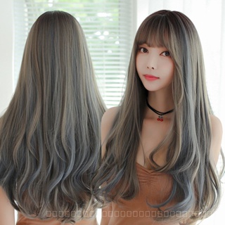 [0727]YWQJ-JF Amazon New Japanese and Korean Wig Female Foreign Trade Long Curly Hair Realistic Chemical Fiber High-Temperature Fiber Wig Head Cover RTCQ