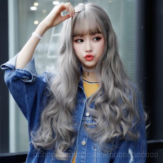 [0727]YWQJ-JF Fashion big wave air Lihai long curly hair realistic high temperature silk wig womens chemical fiber headgear wig RKYA