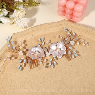 [0721]YWSY-XNTS European and American Cross-Border Advanced Hot Sale Handmade Headdress Female Bride Alloy Crystal Flower Hair Comb Creative Jewelry Hair Accessories RESF