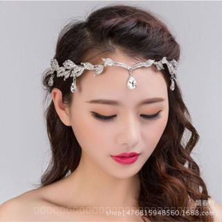 [0511]HG Korean Bride Forehead Ornament Forehead Diamond Rhinestone Full Circle Headdress Alloy Rhinestone Crown Bride Tuinga Ornament PZZX