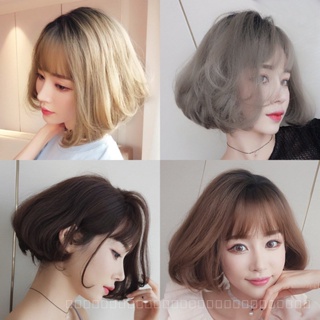 [0727]YWQJ-JF Wig Female New Short Hair Realistic Fashion Personality Fluffy Whole Wig Head Cover IPLF
