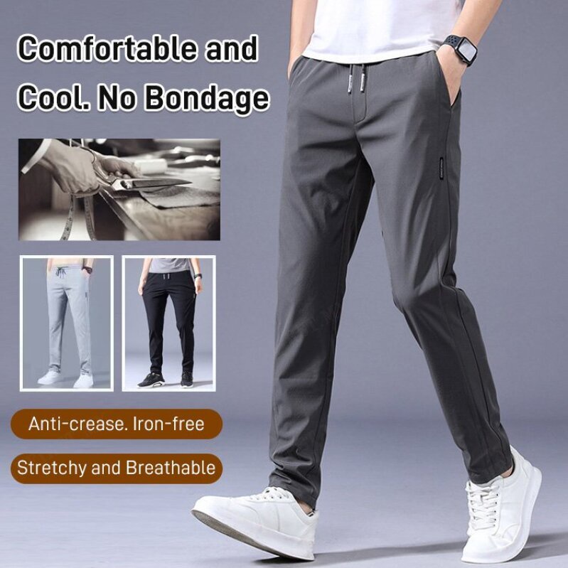 Ready Stockstretchy and Breathable Straight-Leg Sport Long Pants for Men