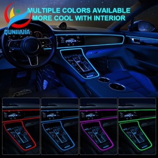 [qunjiajia.th] แถบไฟ USB 5V 10 ฟุต สําหรับติดตกแต่งภายในรถยนต์
