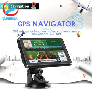 [qunjiajia.th] เครื่องนําทาง GPS 5 นิ้ว 256MB+8G USB TF ขนาดเล็ก แบบพกพา สําหรับรถยนต์