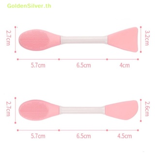 Goldensilver แปรงทําความสะอาดผิวหน้า สองด้าน สีเงิน TH