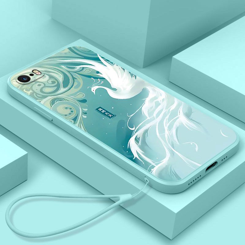 เคสโทรศัพท์มือถือ ซิลิโคน ขอบตรง บางมาก กันกระแทก สร้างสรรค์ สําหรับ iPhone SE1 2016 5