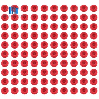 หลอดซีลปิดฝากาว สีแดง 100 ชิ้น