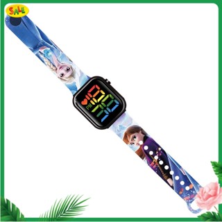 นาฬิกาข้อมืออิเล็กทรอนิกส์ LED ทรงสี่เหลี่ยม กันน้ํา ลายการ์ตูนอนิเมะ สําหรับเด็กนักเรียน