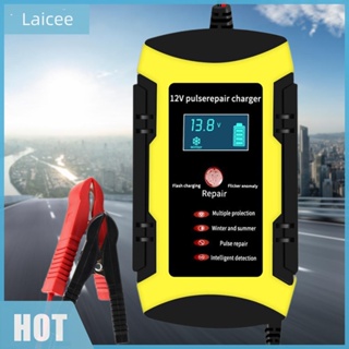 [Laicee.th] เครื่องชาร์จแบตเตอรี่รถยนต์ แบบดิจิทัล 12V 6A ป้องกันแรงดันไฟฟ้าเกิน