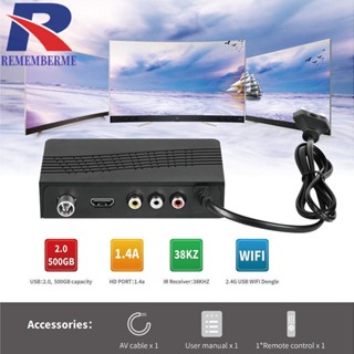 [rememberme.th] ชุดกล่องเครื่องเล่นดิจิทัล 1080P DVB-T2 H.264 IPTV ปลั๊ก EU