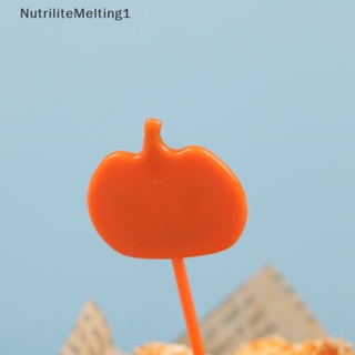 [NutriliteMelting1] ไม้จิ้มฟันพลาสติก ลายการ์ตูนฮาโลวีน สําหรับตกแต่งคัพเค้ก ผลไม้ ปาร์ตี้ 10 ชิ้น