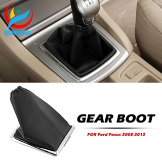 [qunjiajia.th] ปลอกหุ้มเกียร์รถยนต์ หนัง PU สําหรับ Ford Focus 2005-2012 Boot Gaiter