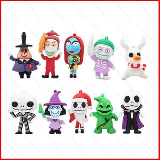 พวงกุญแจ จี้ตุ๊กตา The Nightmare Before Christmas Action Figure Jack Sally DIY ของเล่นสําหรับเด็ก 10 ชิ้น