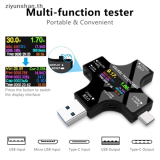 Ziyunshan ใหม่ เครื่องทดสอบแรงดันไฟฟ้าดิจิทัล Type-C PD USB DC โวลต์มิเตอร์ แอมมิเตอร์ แอมมิเตอร์