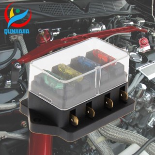 [qunjiajia.th] กล่องฟิวส์ 12V 24V 4 ทาง อุปกรณ์เสริม สําหรับรถยนต์ ยานพาหนะ