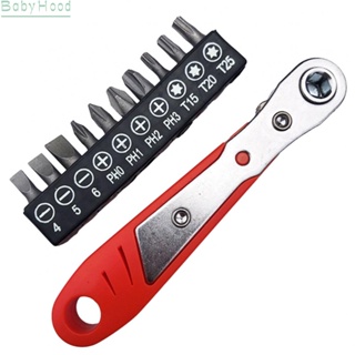 【Big Discounts】Hexagon Ratchet Spanner 1/4inch Wrench Screwdriver with 10pc Batch Head Set#BBHOOD