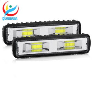 [qunjiajia.th] ไฟสปอตไลท์ LED 16 ดวง 48W สําหรับติดรถยนต์ 2 ชิ้น