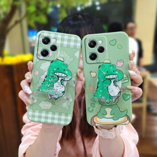 Glitter Rotatable stand Phone Case For Redmi Note12 Pro Speed/Poco X5 Pro 5G protective case Cartoon Skin feel silicone