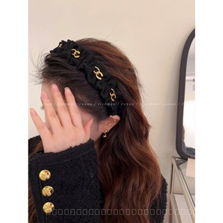 0818-YWSN Black Lace High-Grade Girls Heart High Skull Top Headband Autumn and Winter Graceful Online Influencer Headwear New Headband 3ZDY