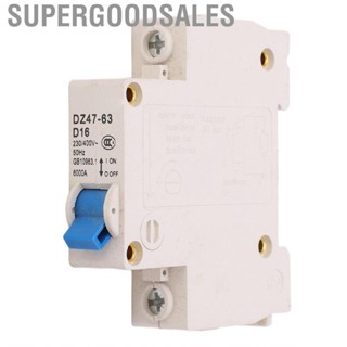 Supergoodsales 230V/400V 16A 1P Miniature Circuit Breaker DIN Rail Mounted