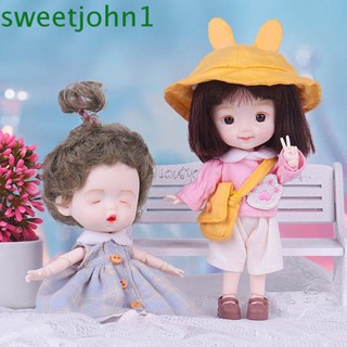 Sweetjohn ตุ๊กตาเจ้าหญิงน่ารัก หยิกได้ หลากสี 1/12 BJD DIY สําหรับเป็นของขวัญวันเกิด