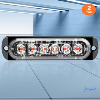 ไฟกระจังหน้า LED 6 ดวง 12V -24V สําหรับรถยนต์ รถจักรยานยนต์ รถบรรทุก [Francis.th]