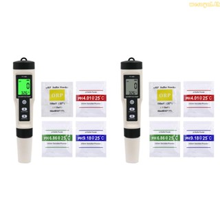 Weroyal 4-in-1 เครื่องวัดค่า pH ORP H2 TEMP Meter 0-14 pH ดิจิทัล พลาสติก